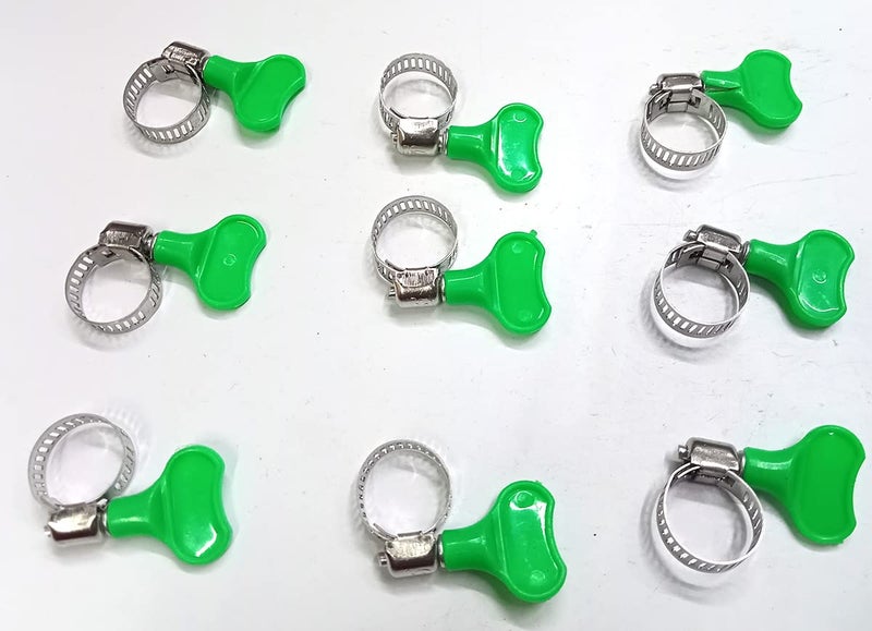 Hose Clamps 34 Inch Plastic Handle WGreen 9 Pcs  - Image 2