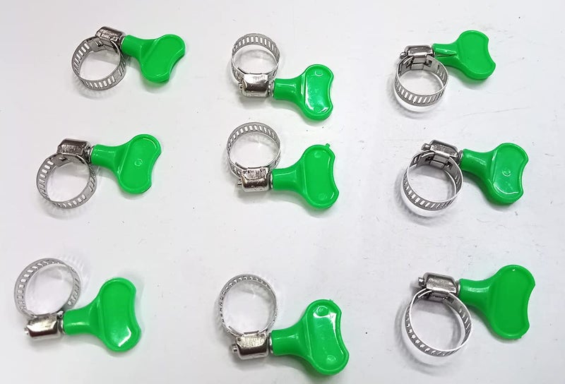 Hose Clamps 34 Inch Plastic Handle WGreen 9 Pcs  - Image 3