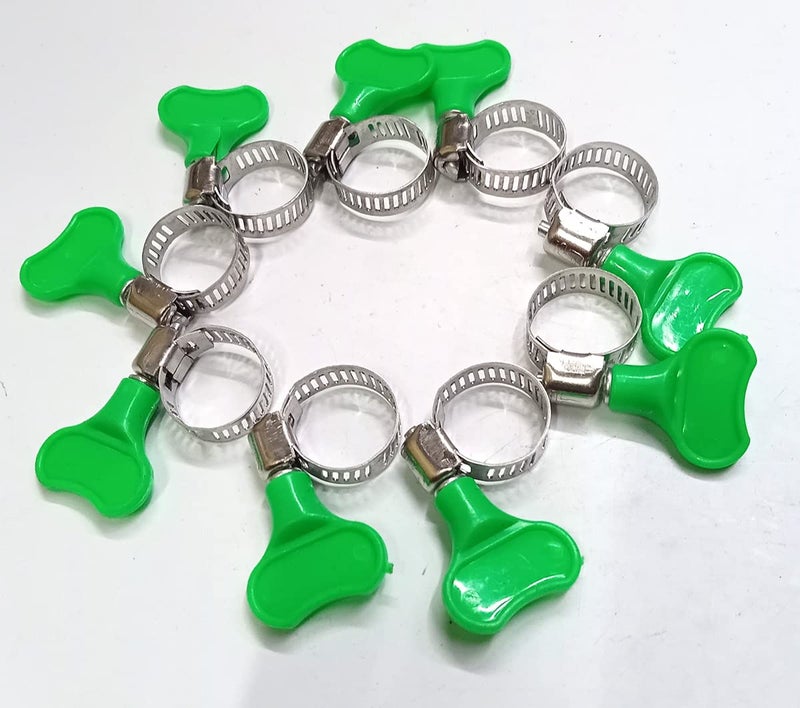 Hose Clamps 34 Inch Plastic Handle WGreen 9 Pcs  - Image 5