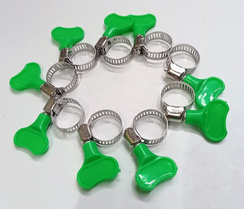 Hose Clamps 34 Inch Plastic Handle WGreen 9 Pcs  - Image 4