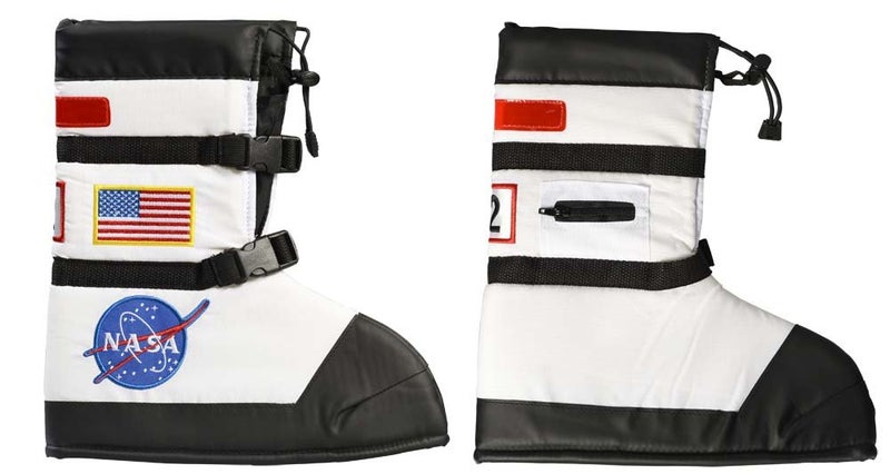 Aeromax Astronaut Boots, Size Medium, White, with NASA patches - Image 3