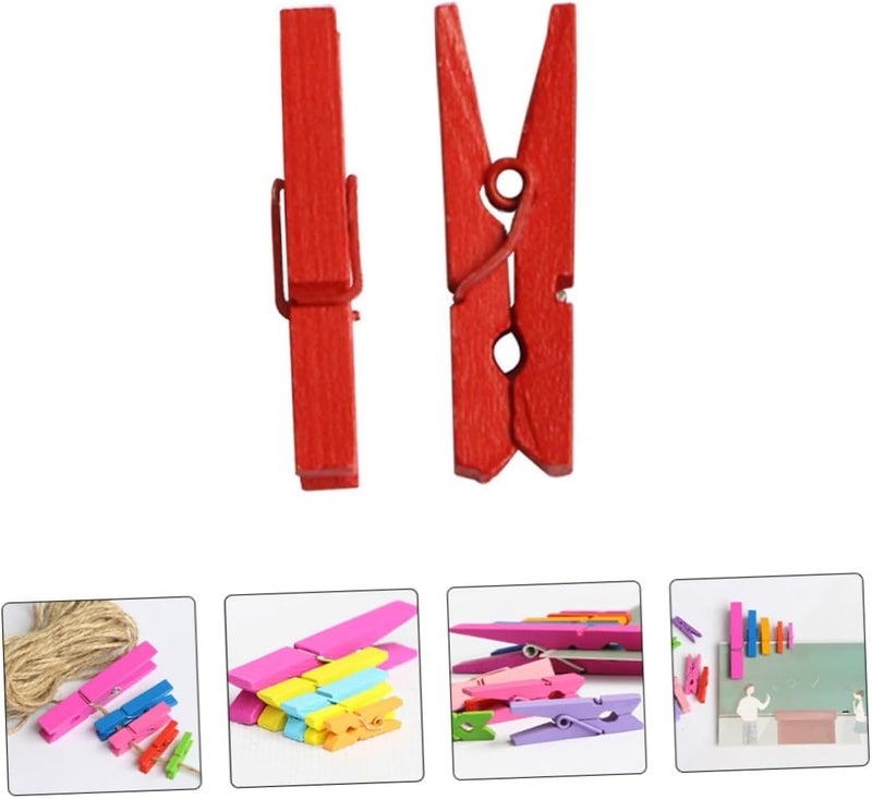 Solid anti-deform Photo Clips and Wooden Memo Clamps 3cm Assorted Color 200 Pieces for Birthday Party Photo Wall Hanging Display and Note Holding Random Color Globally trusted quality Salt mist resistant Heat insulation layer Flexible use switching General purpose design Integrated warehouse solution Multi-budget available picks Modern practical shape Assorted color options Slow wear optimized quality Stable base Connectable modular Surface safe Economical varied design options Market need oriented construction Multi-demand satisfied design Safe material Minimal design Market mainstream color picks Shock rubber edge Simple upgraded construction Chemical free Wide range expanded design Cost effective global grade quality - Image 5