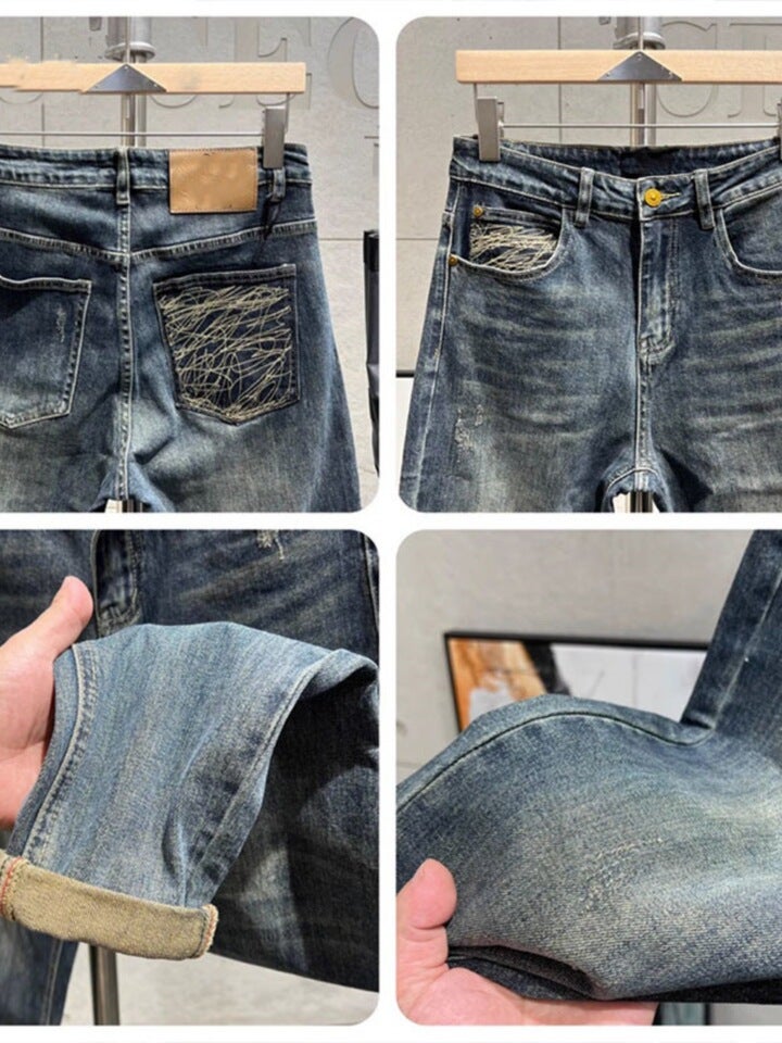 Unisex Classic Denim Jeans Loose Fit Daily Outdoor Wear - Image 5