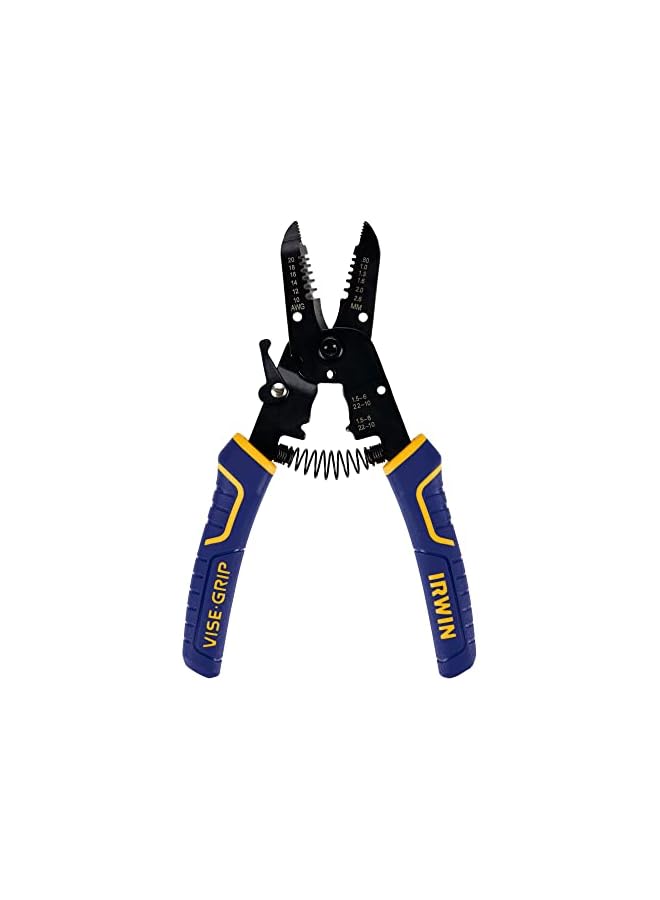 IRWIN VISE-GRIP Wire Stripping Tool/Wire Cutter, 7-Inch (2078317), Blue - Image 2