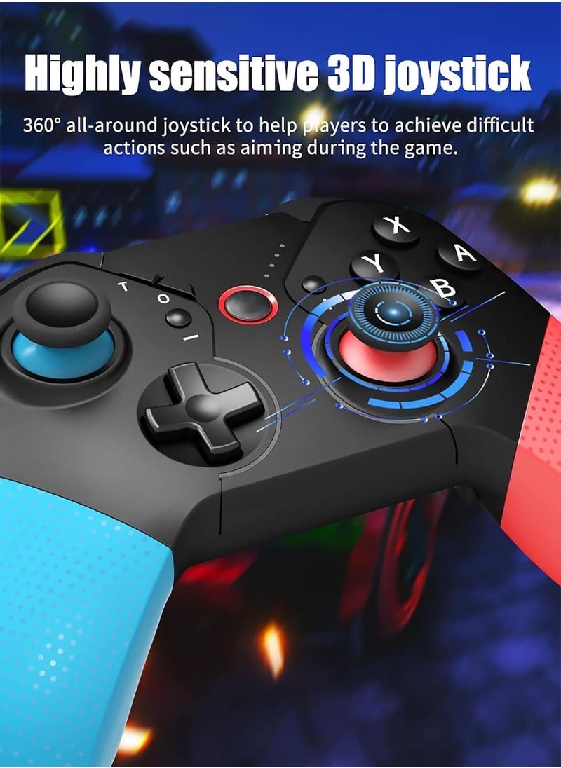 Captaintech Wireless Game Controller for Switch/Lite/OLED - Pro Joystick with Gyro Axis, Turbo Dual Shock, and Wake-Up Function for Enhanced Gaming Experience.  - Image 3