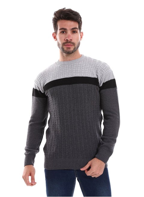 Wool Mens Pullover With Multi Design