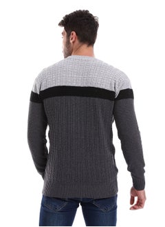Caesar Wool Mens Pullover With Multi Design  - Image 4