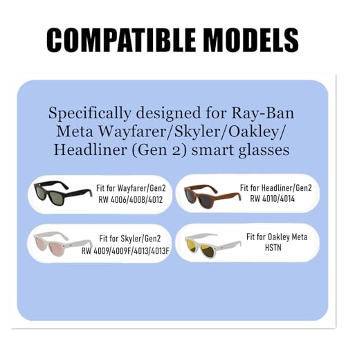 CLLFUU 6Pairs Fit for Rayban Meta Ear Hooks,Silicone Eye Glasses Holder Compatible with Ray-Ban Meta Wayfarer/Skyler/Oakley/Headliner (Gen 2) Accessories,Smart Glasses Ears Grip. - Image 3