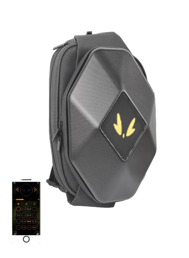 OASIS DESERT LED Display Crossbody Bag Hard Shell LED Motorcycle Shoulder Bag Waterproof and Rain Resistant Solid Fall Resistant - Image 1