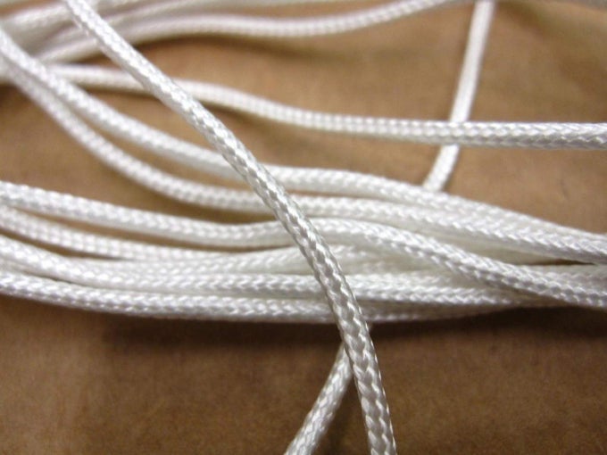 2MM 20M REPLACEMENT CURTAIN TRACK CORDFOR USE WITH SWISH HARRISON DRAPE NYLON WHITE