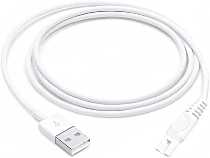 LIANSUM LIANSUM Replacement Finishing Touch Flawless Legs Charger Cord Ladies Legs Razor Shaver USB Cable, Women Electric Trimmer 5V Power Cord White (Only for Finishing Touch Flawless Legs) 