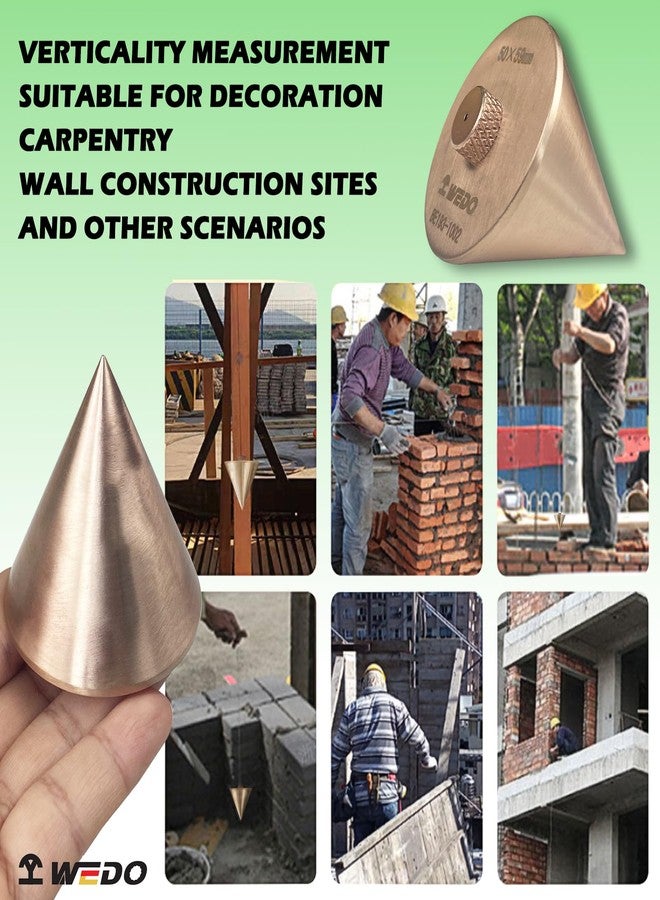 WEDO Non-Sparking Plumb Bob,Hanging Wire Hammer,High Precision Vertical Building Measuring Tool,Beryllium Copper,Non-magnetic,Size 59 * 50mm,Ideal for Straight Level Test,BAM&FM Certificate - Image 4
