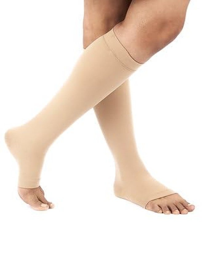 FederFlex Class 2 Compression Stockings - Open Toe | Knee Length | Large - Image 3