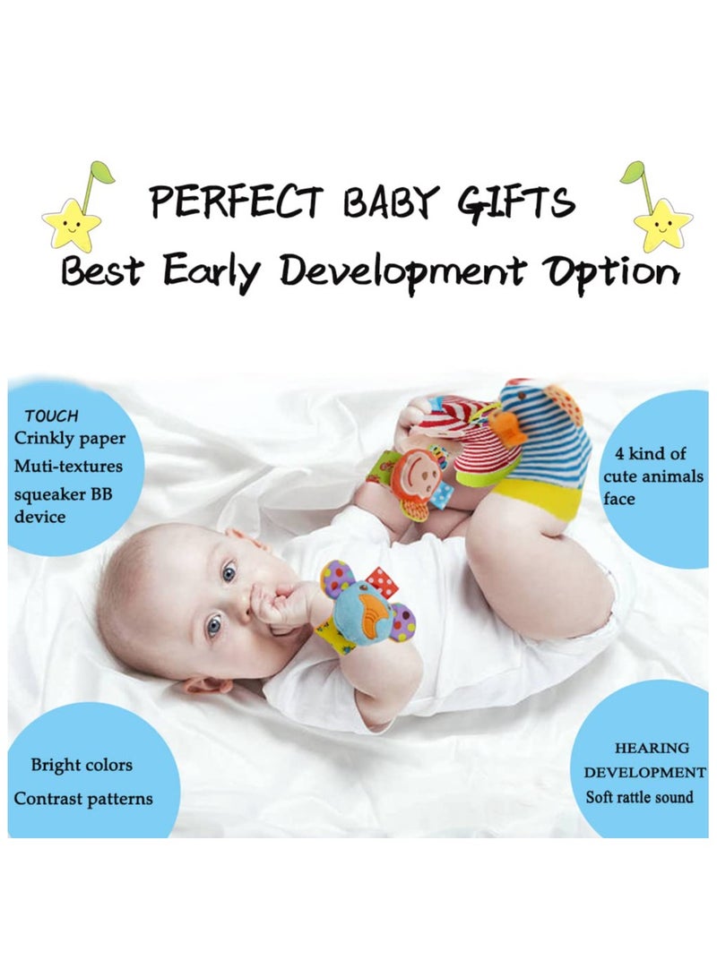 إيلوفهابرتي ألعاب جوارب خشخيشة للأطفال الرضع من عمر 0-3-4-5-6 أشهر، ألعاب حسية ناعمة للأطفال حديثي الولادة من عمر 0-3-6 أشهر، ألعاب هدايا تنموية للأولاد والبنات - Image 5