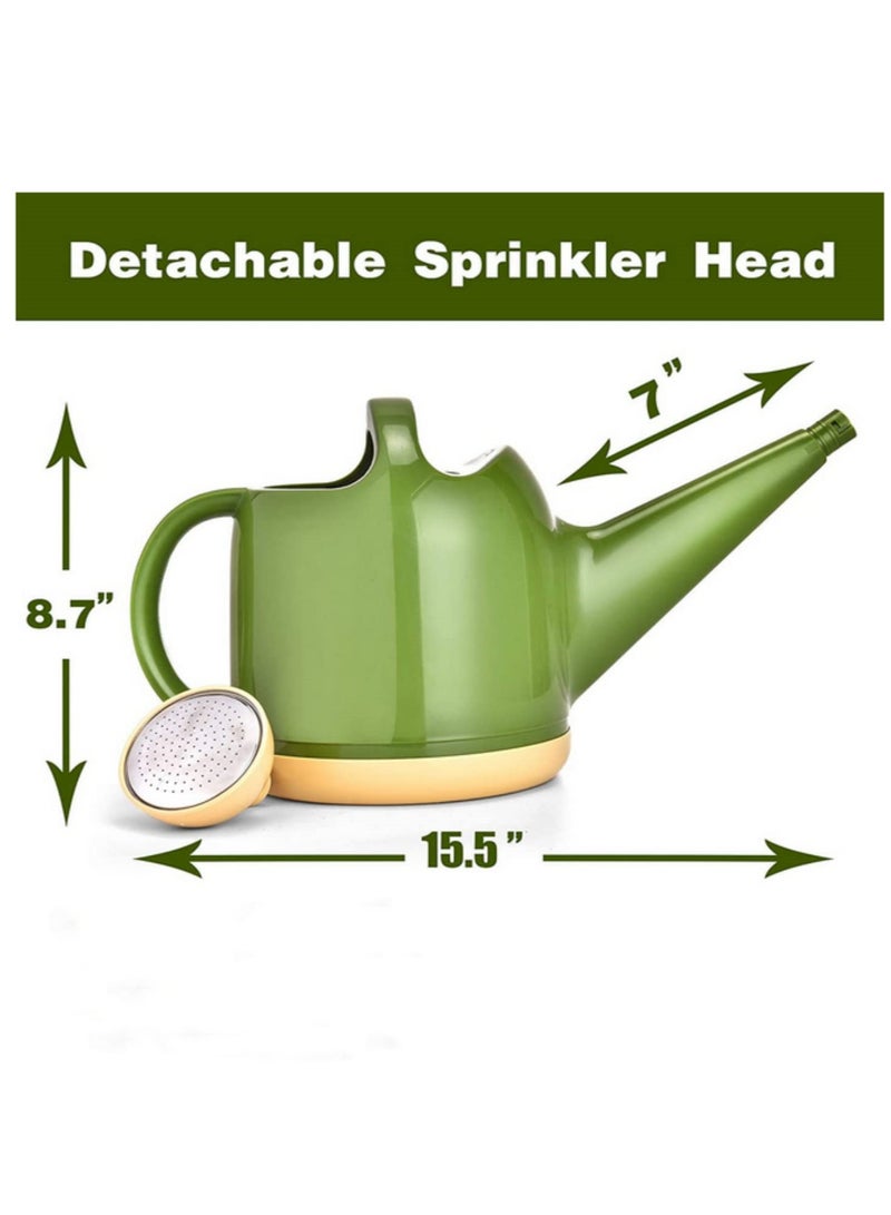 4L علبة سقي كبيرة بسعة كبيرة مع صنبور طويل ورأس رش قابل للفك – علبة سقي للنباتات الداخلية/الخارجية للحدائق والزهور والأصص – مادة متينة، مقبض مريح، مرشة دائرية - Image 2
