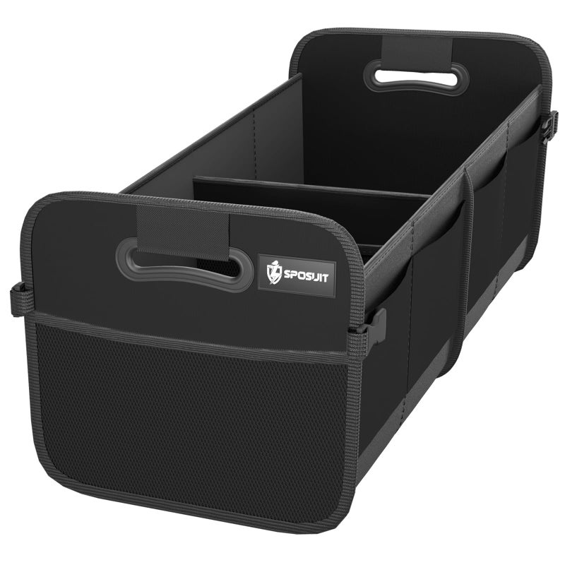 Sposuit Trunk Organizer for Car - 70L Collapsible Car Storage with 11 Pockets & Reinforced Handles, SUV Trunk Organizers for Grocery Cargo(Black) - Image 1