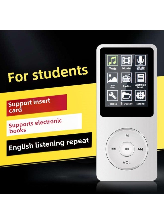 Bluetooth Card Ultra-thin Screen MP4 Player Lyrics Variable Speed Repeat E-book MP3 Lossless Mp4-Body Color:Black-Memory Capacity:Bluetooth Edition (bare Metal)  - Image 2