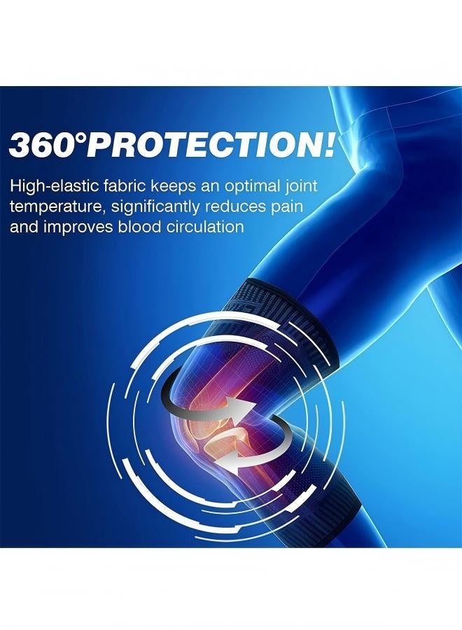 kyncilor Knee Pain Knee Pads, Compression Knee Pads, Professional Knee Pads with Patella Gel Pads Side Spring Stabilizers, Sports Pads for Meniscus Tear Arthritis Joint Pain Relief, XL - Image 2