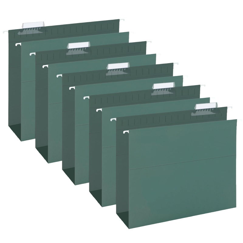 HERKKA Extra Capacity Hanging File Folders, 30 Pack Reinforced Hang Folders with Heavy Duty 2 Inch Expansion, Designed for Bulky Files, Medical Charts, Letter Size, Green - Image 1