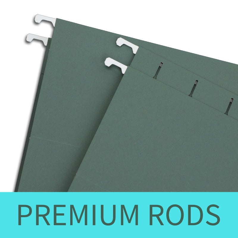 HERKKA Extra Capacity Hanging File Folders, 30 Pack Reinforced Hang Folders with Heavy Duty 2 Inch Expansion, Designed for Bulky Files, Medical Charts, Letter Size, Green - Image 4