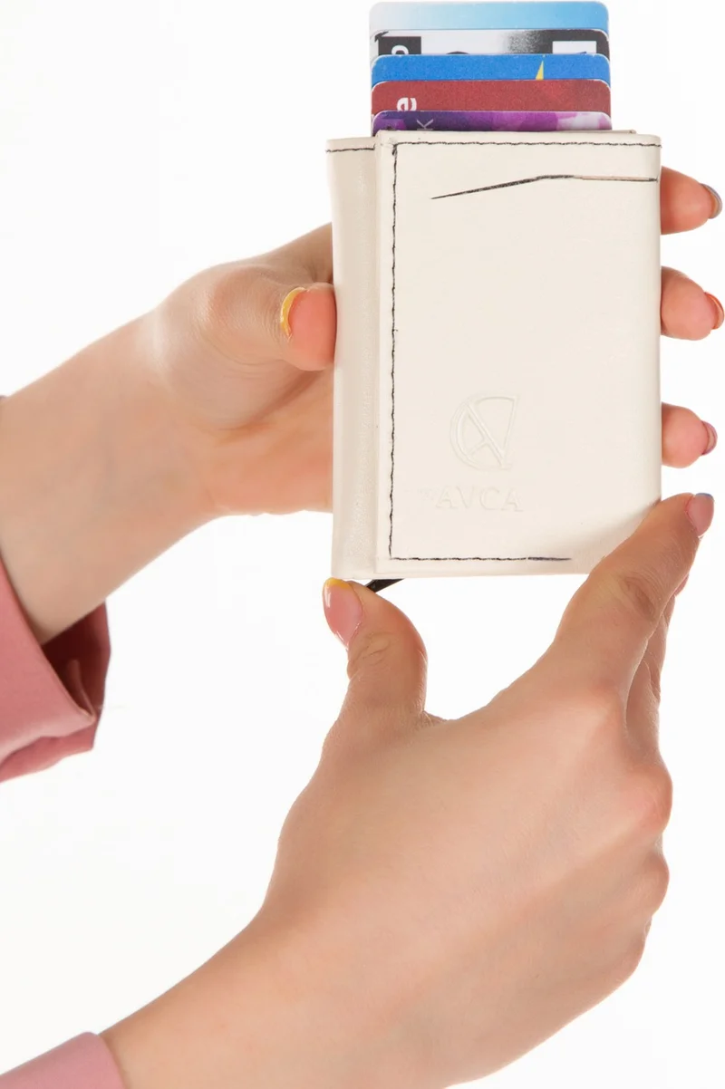 افكا Av A Dos Leather Mechanism Wallet
