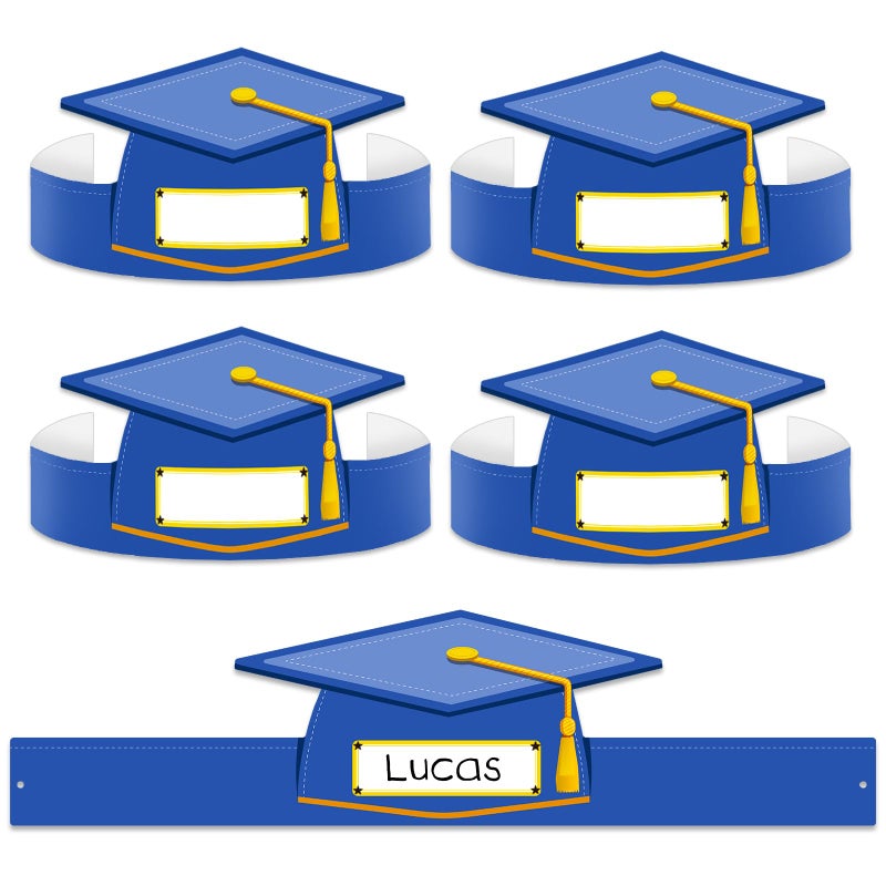 WhatSign Preschool Graduation Cap Hats - 24PCS Adjustable Kindergarten Paper Graduation Crowns for Kids Graduation Favors and Party - Image 1