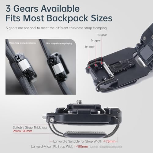 FALCAM F38 Camera Clip Kit V2, F38 Backpack Clip with Plate for Backpack Strap and Camera F38B3803 - Image 2