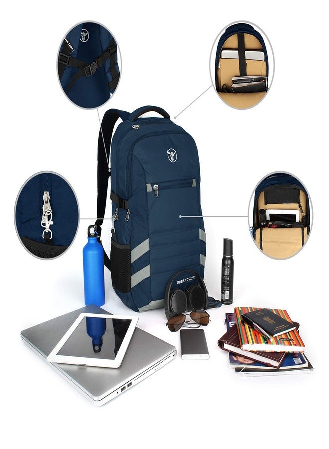 URBAN TRIBE Battle Tank 27 Liters Navy/Grey Laptop Office Travel Backpack For Men And Women, Boys And Girls Anti Theft Lock Zippers - Image 3