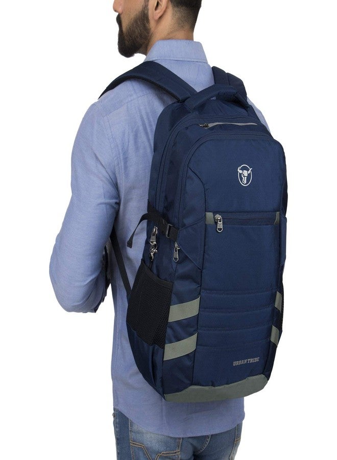 URBAN TRIBE Battle Tank 27 Liters Navy/Grey Laptop Office Travel Backpack For Men And Women, Boys And Girls Anti Theft Lock Zippers - Image 5