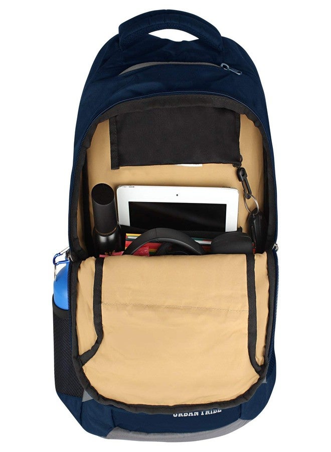 URBAN TRIBE Battle Tank 27 Liters Navy/Grey Laptop Office Travel Backpack For Men And Women, Boys And Girls Anti Theft Lock Zippers - Image 4