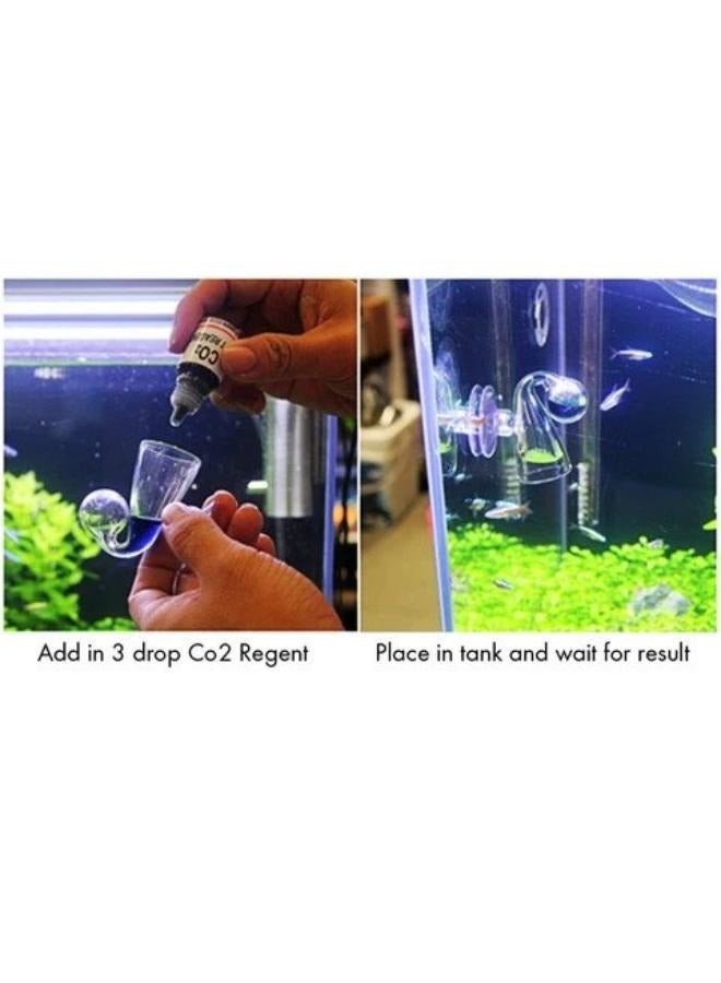يتضمن مدقق قطرة زجاج ثاني أكسيد الكربون لحوض السمك من B&K محلول مؤشر كاشف الرقم الهيدروجيني ومؤشر ثاني أكسيد الكربون لمستوى ثاني أكسيد الكربون المناسب لخزان الأسماك - Image 2