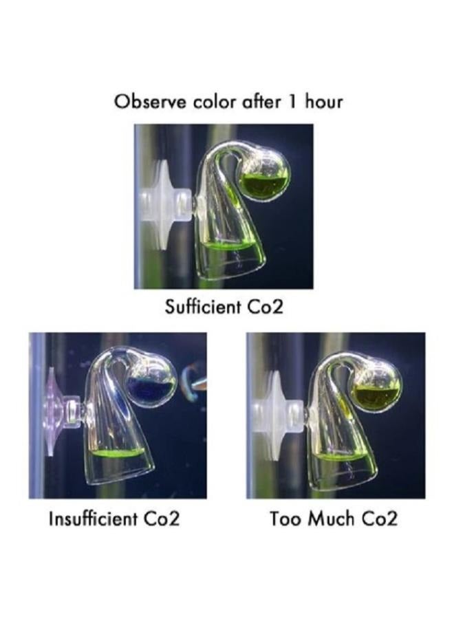 يتضمن مدقق قطرة زجاج ثاني أكسيد الكربون لحوض السمك من B&K محلول مؤشر كاشف الرقم الهيدروجيني ومؤشر ثاني أكسيد الكربون لمستوى ثاني أكسيد الكربون المناسب لخزان الأسماك - Image 3