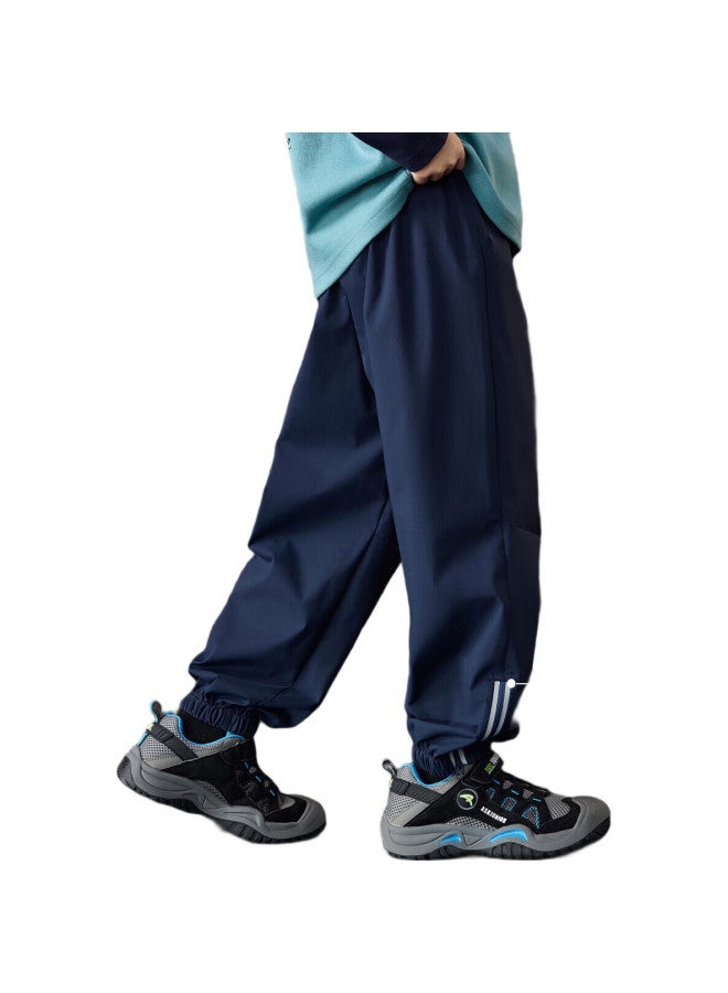 Ask Junior Heavy Rain Waterproof Children'S Girls' Pants, Autumn Outdoor Sports Joggers, Big Kids' Wear-Resistant Cargo Pants, Navy Blue, Size 160 - Image 2