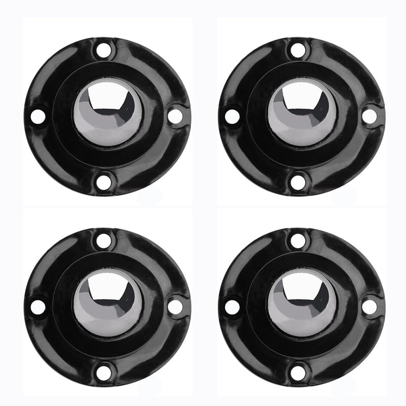 PlusRoc 4 Pack Anti-Rust Wheels Stainless Steel Self Adhesive Caster Wheels for Kitchen Appliance Rollers Sliders Mop Bucket, Load Capacity 28LBS Per Wheel for Furniture - Image 1