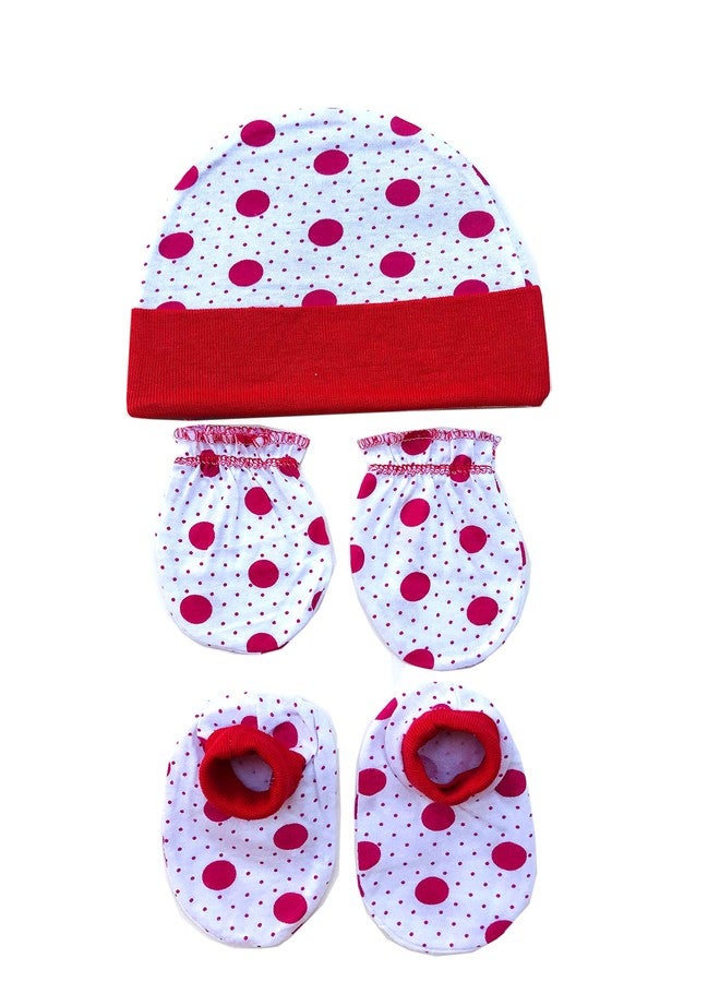 Evisha إيفيشا - طقم قفازات وجوارب وقبعة للأطفال حديثي الولادة (من عمر 0 إلى 6 أشهر) - Image 3