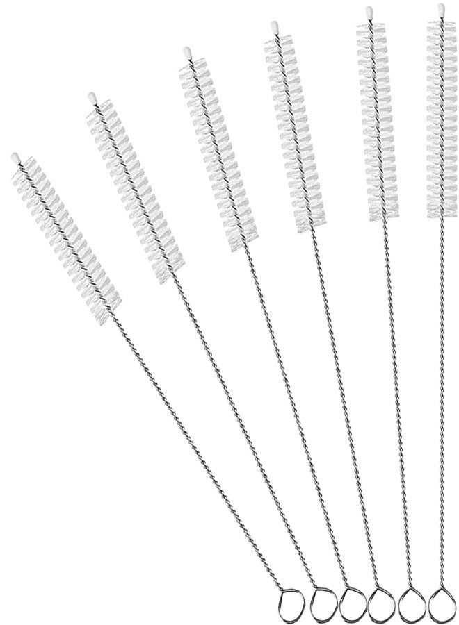 CIDYAUST Straw Cleaner Brush Extend 10-Inch, Straw Brush with PA6 Nylon Bristles and Flexible Wire for Baby Bottles, Sippy Cups, Reusable Straws & Sport Water Bottles,6-Pack. - Image 1