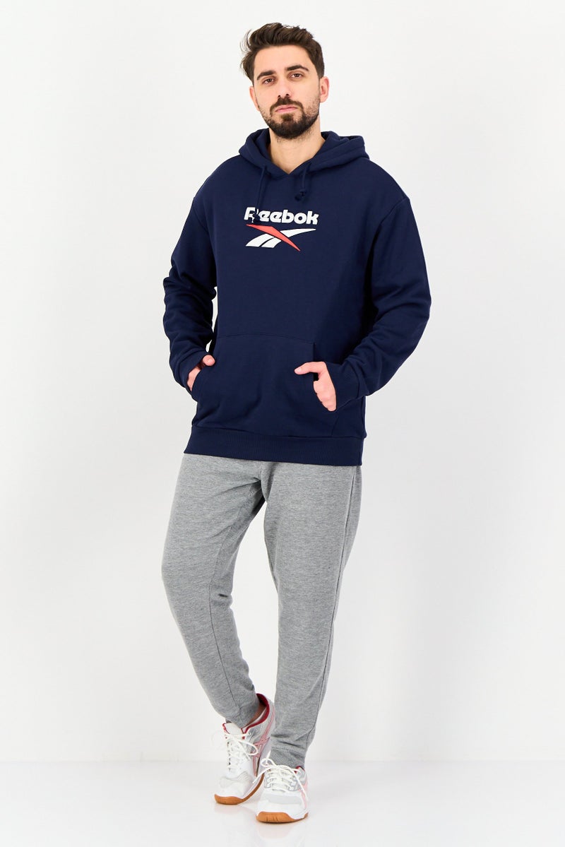 Reebok Men Sportswear Fit Long Sleeve Outdoor Hoodie, Navy Blue - Image 4