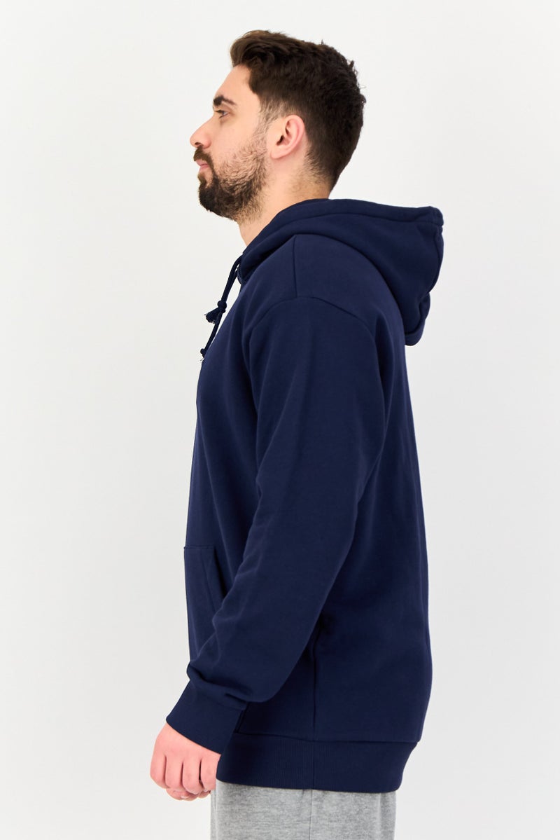 Reebok Men Sportswear Fit Long Sleeve Outdoor Hoodie, Navy Blue - Image 2