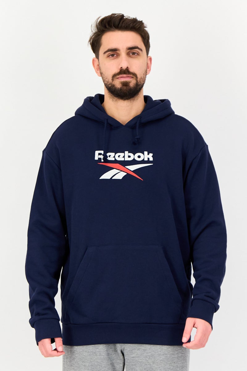 Reebok Men Sportswear Fit Long Sleeve Outdoor Hoodie, Navy Blue - Image 1
