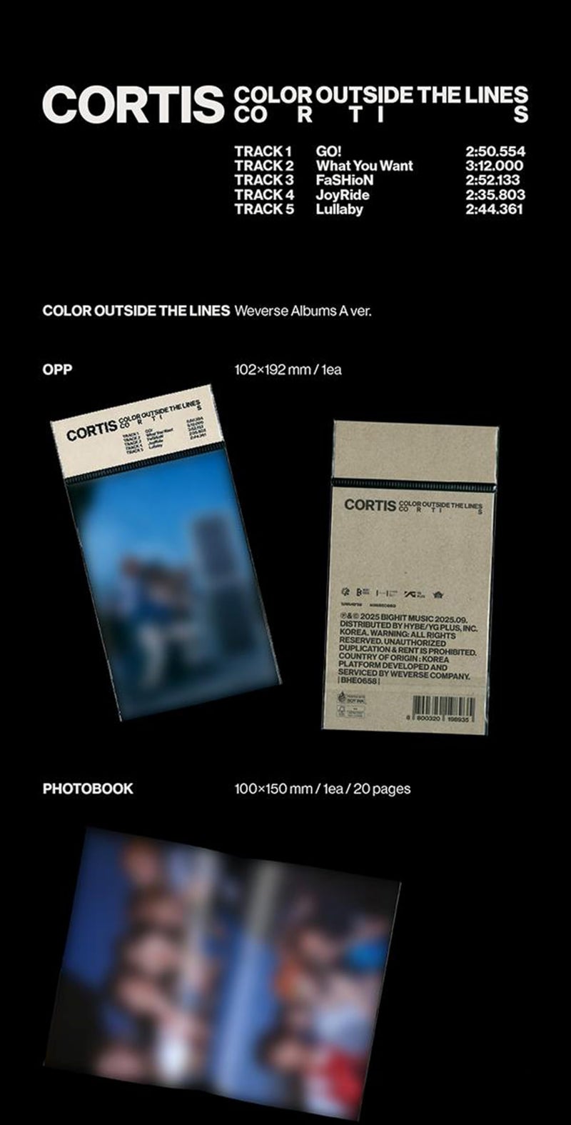 Koread CORTIS COLOR OUTSIDE THE LINES 1st EP Album (Weverse Albums A Ver.) - Image 2