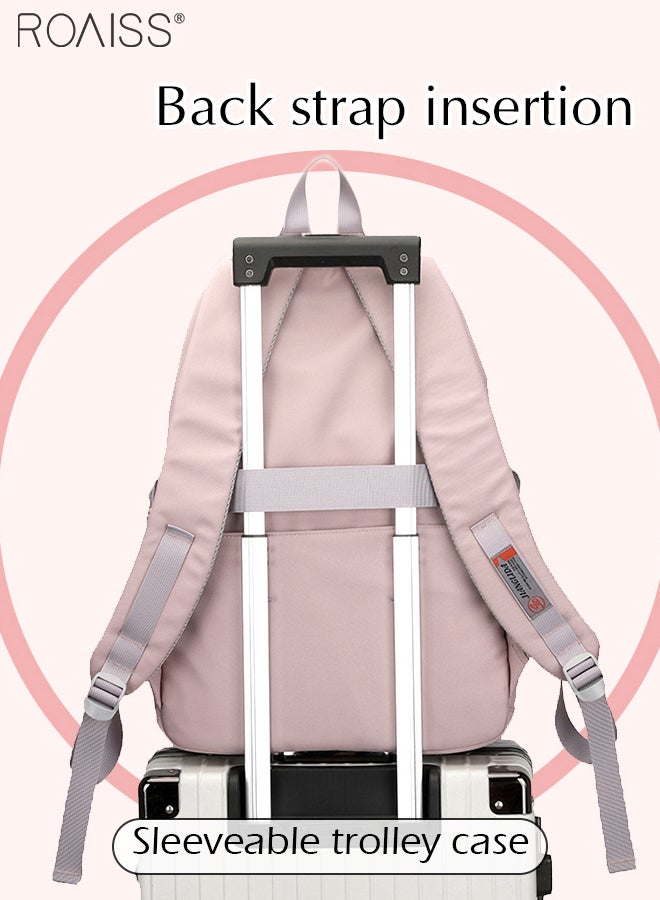 roaiss Large-Capacity Sweet Backpack Girl's School Travel Spine Protection Decompression Waterproof Multi-Pocket School Bag Lightweight and Versatile Casual Backpack Student School Bag  - Image 5