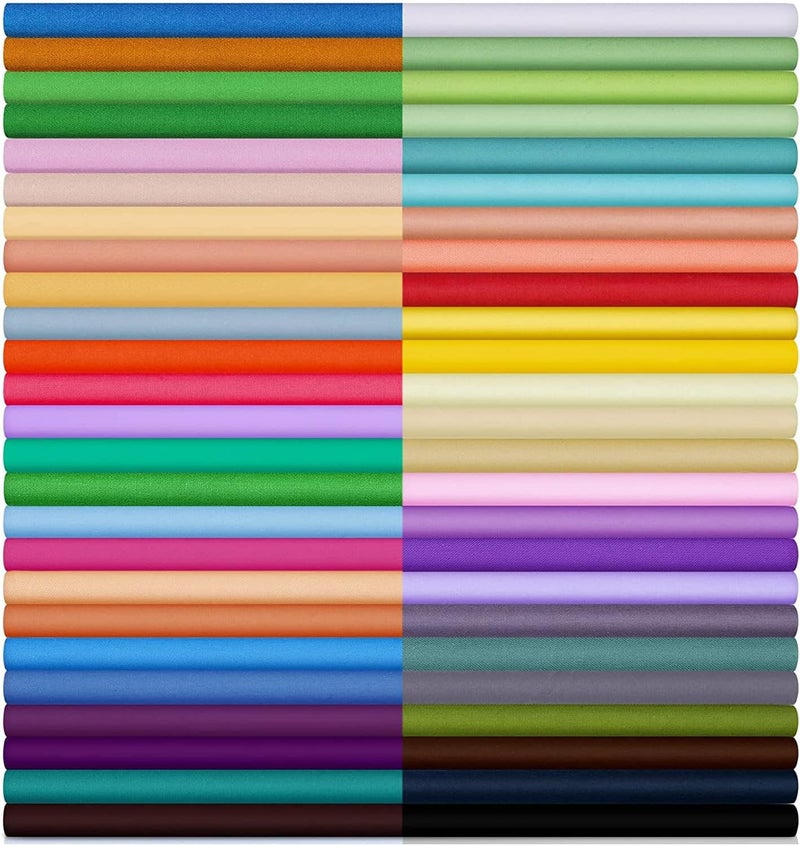 Boyiee 50 Pcs 10 x 10 Inch Cotton Fabric Bundle Square Multicolor Fabric Quilting Sewing Fat Quarters Patchwork Bundles for Beginners DIY Craft Sewing Clothing Scrapbooking - Image 1