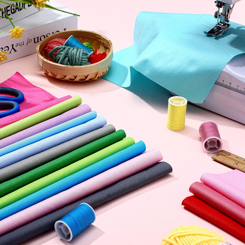 Boyiee 50 Pcs 10 x 10 Inch Cotton Fabric Bundle Square Multicolor Fabric Quilting Sewing Fat Quarters Patchwork Bundles for Beginners DIY Craft Sewing Clothing Scrapbooking - Image 3