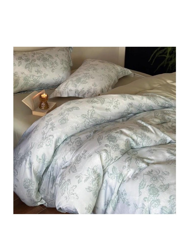 Generic Bed Sheet Style — French High-End 60 Thread Pure Cotton Embroidered Bedding Four Piece Set  - Image 1