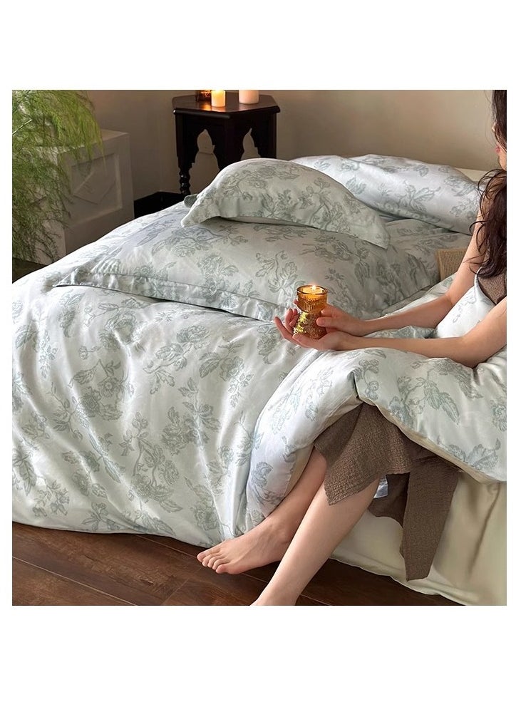 Generic Bed Sheet Style — French High-End 60 Thread Pure Cotton Embroidered Bedding Four Piece Set  - Image 4