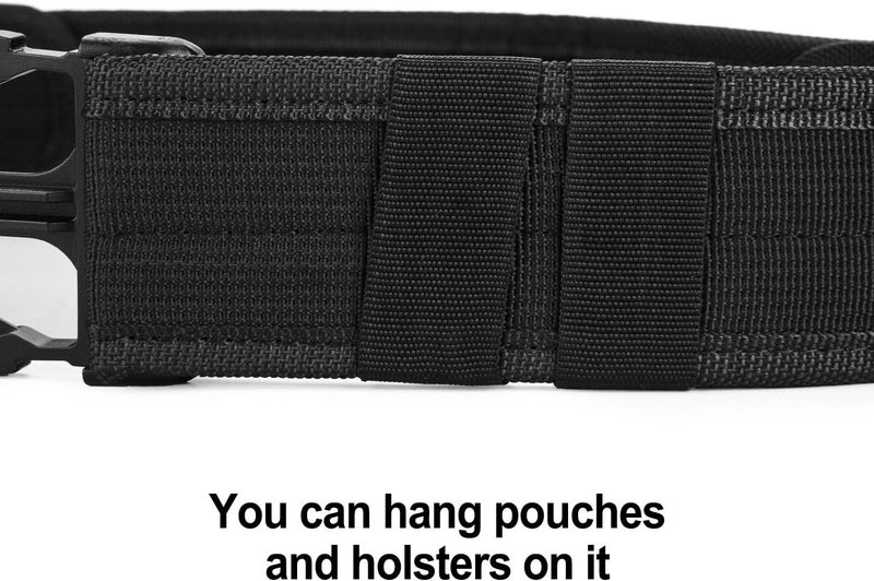 AGPtek Police Security Tactical Combat Gear Utility Nylon Belt (Black) - Image 4