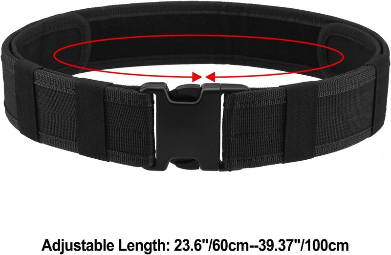 AGPtek Police Security Tactical Combat Gear Utility Nylon Belt (Black) - Image 2