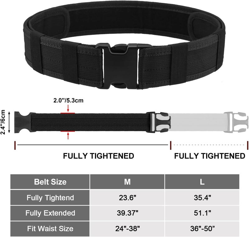 AGPtek Police Security Tactical Combat Gear Utility Nylon Belt (Black) - Image 3