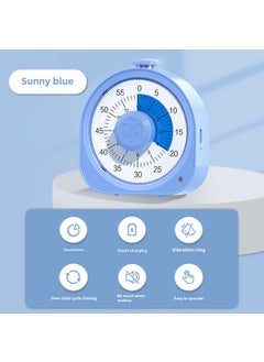 Childrens Study Timer Visual Learning Discipline ReminderCharging pro-sunny blue 【MTZ] Charging pro-sunny blue 【MTZ]