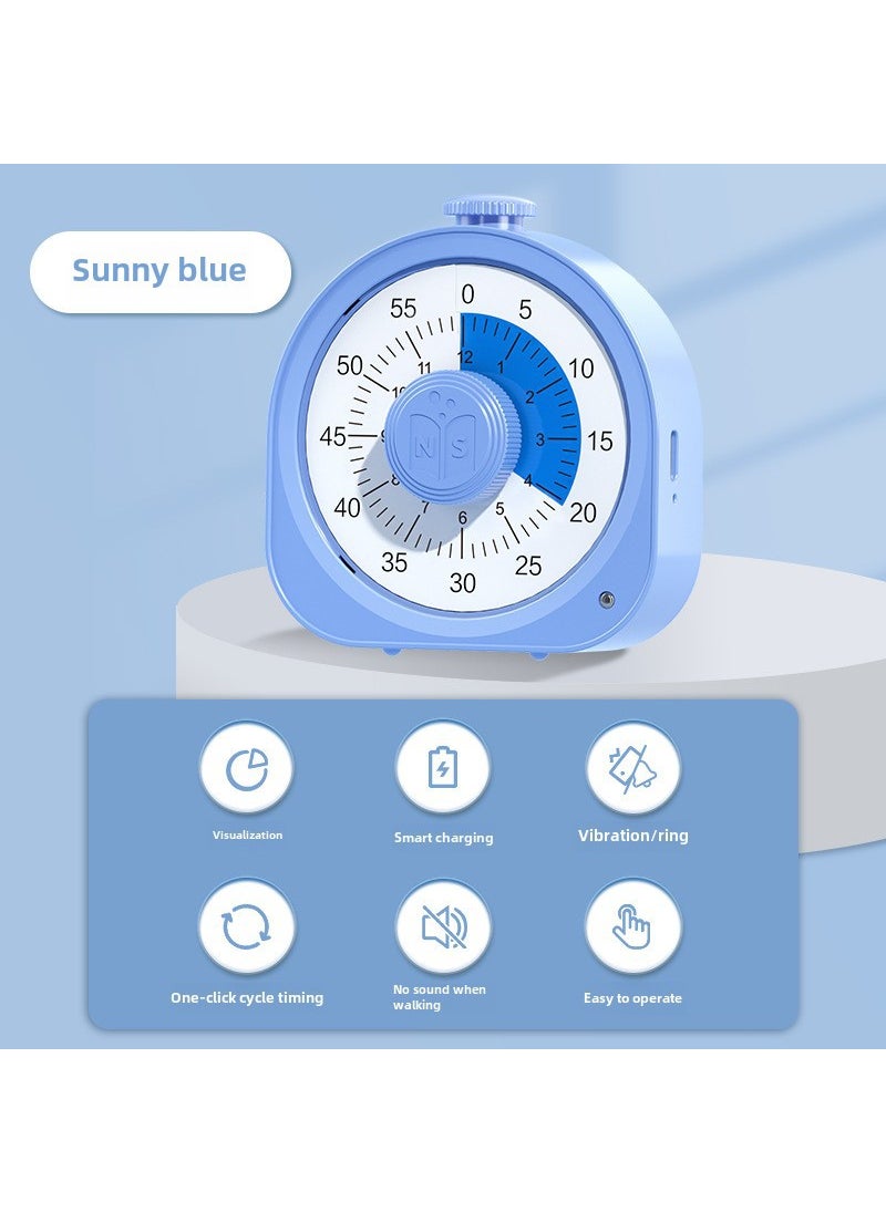 Generic - Childrens Study Timer Visual Learning Discipline ReminderCharging pro-sunny blue 【MTZ] Charging pro-sunny blue 【MTZ] - Image 1